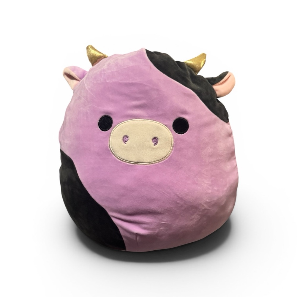 Squishmallows 14" ALEXIE The Purple Cow RARE Kellytoy Plush